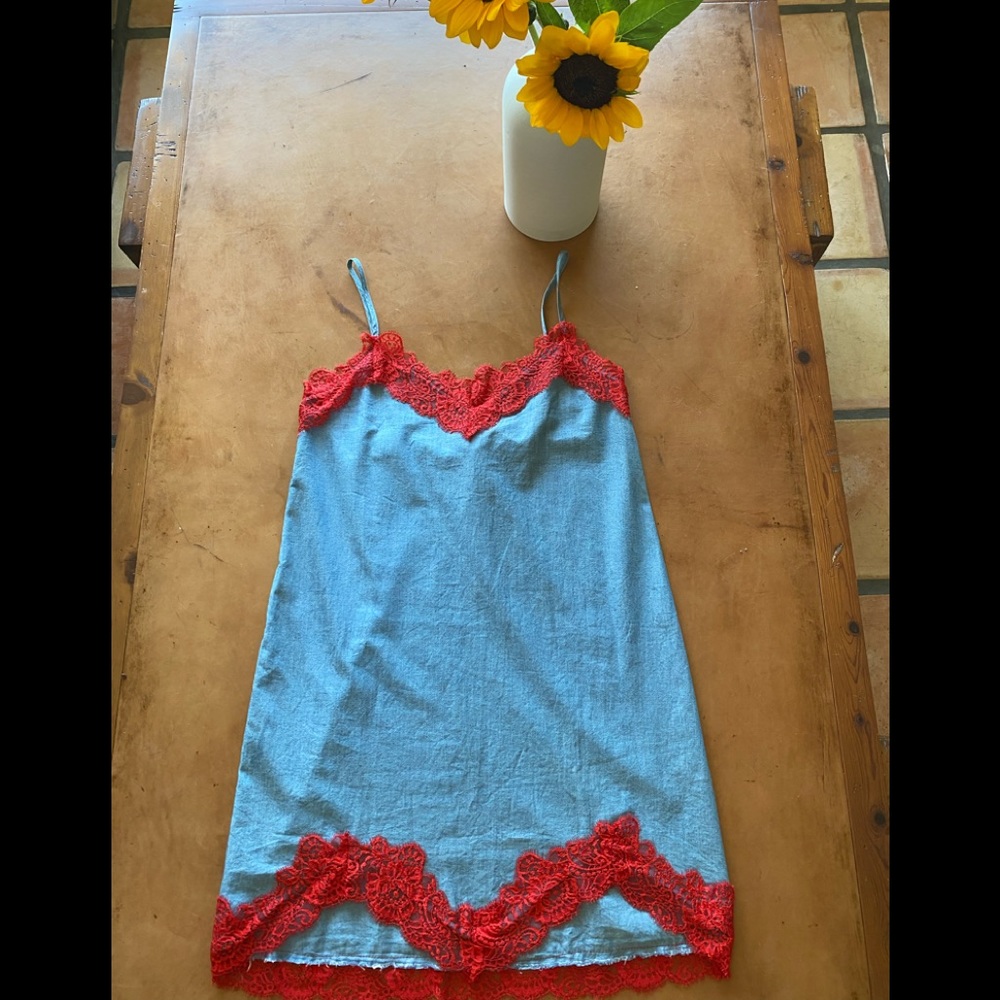 NWT PL Jean Chambray Mini Dress, Sz 6